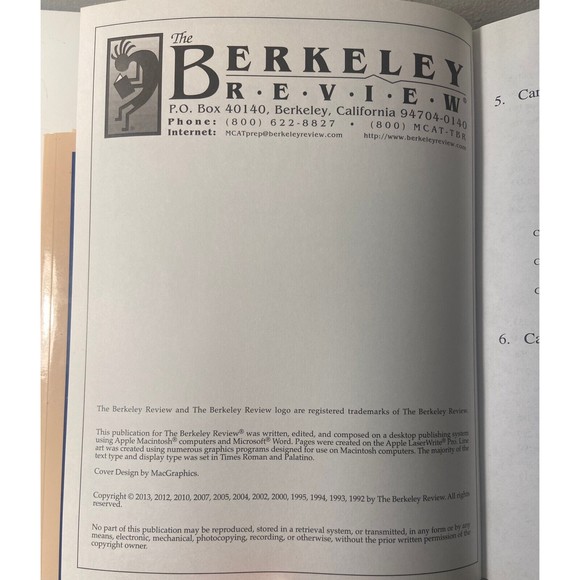 The Berkeley Review MCAT Science 8-Book Set (2013) - Picture 3 of 9